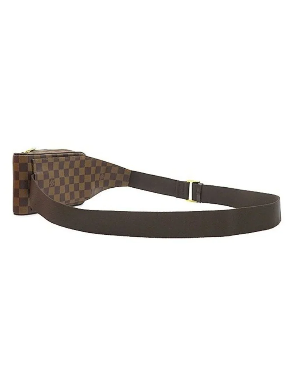 Louis Vuitton Belt Bag Damier Geronimos Canvas Ebene Gold